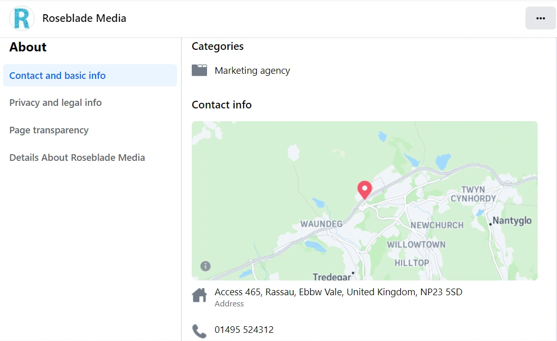 A snippet of the Roseblade Media 